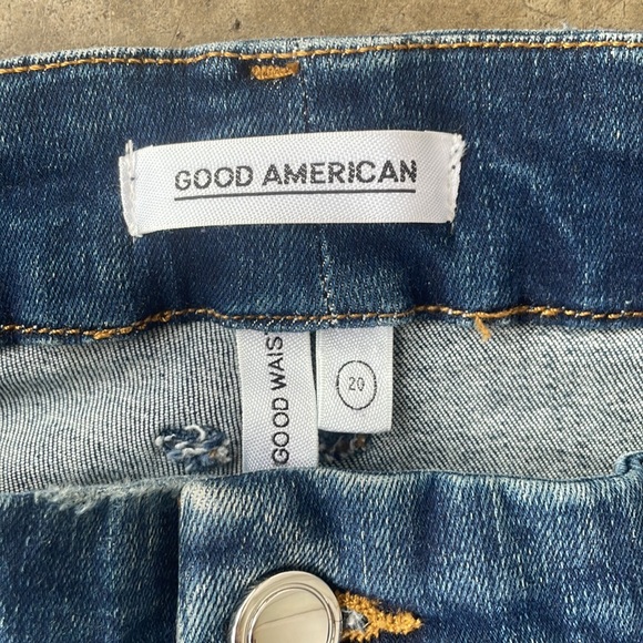 NWT Good American Good Waist Distressed Frayed Hem Skinny Denim Jeans Plus Size - Picture 5 of 8